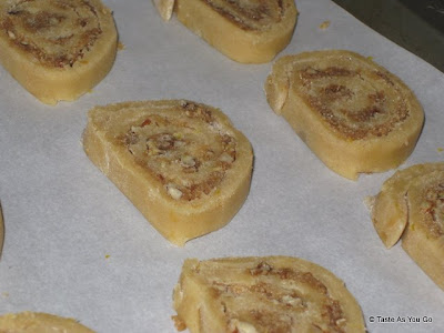 Sliced Cinnamon Pecan Swirl Cookies - Photo by Taste As You Go