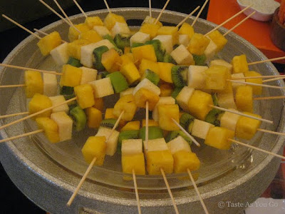 Fruit Kebabs at Hershey's Kisses Baking Party and Cookie Exchange at Robert Verdi's Luxe Laboratory in New York, NY - Photo by Taste As You Go