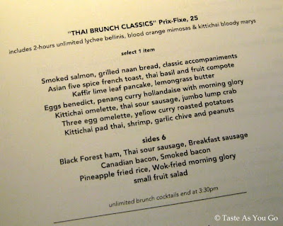 Brunch Menu at Kittichai in New York, NY - Photo by Taste As You Go