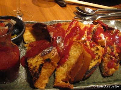 Asian Five Spice French Toast with Thai Basil and Fruit Compote at Kittichai in New York, NY - Photo by Taste As You Go