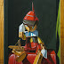 20522 - Pinocchio et son gardien - 33 x 24 cm