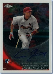 2010 Topps Chrome Craig RC Auto