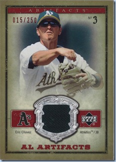 2006 UD Artifacts Chavez Green Jersey 15 of 250 2006 UD Artifacts Chavez Green Jersey 15 of 250