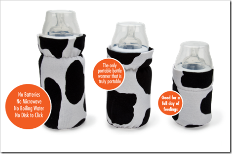 warm bottle in boiling water