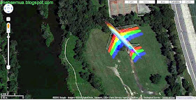 Pesawat Pelangi Terekam Google Maps