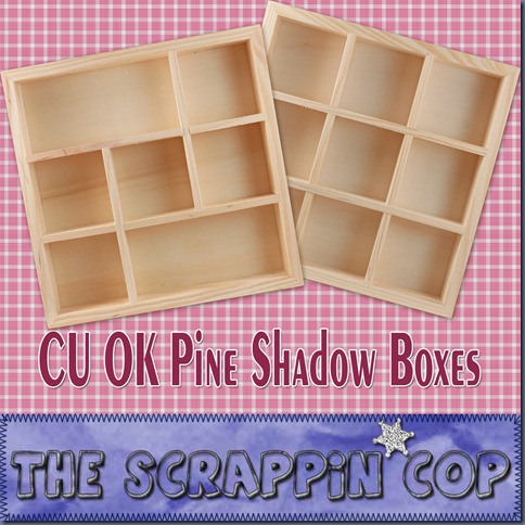 Free "Pine Shadow Boxes" from The Scrappin Cop - {CU}