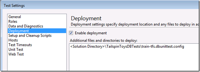 deploy settings deploy settings