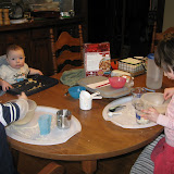 kids working at the table