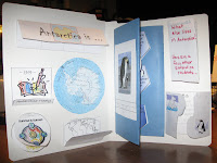 Antarctica lapbook -- alternate view of inside