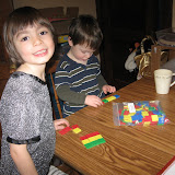 Using the math tiles from our RightStart math