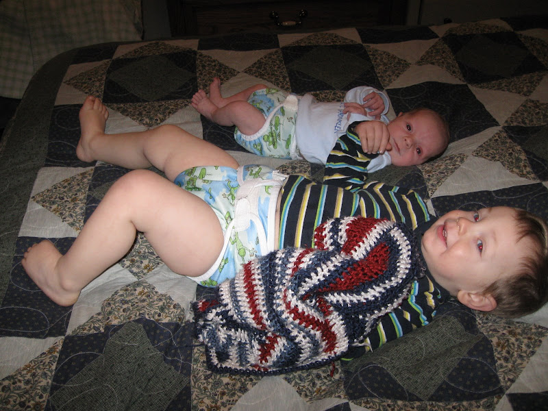 My two cloth-diapered boys