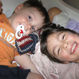 goofing off in Eriks bed