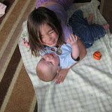 Madeline and Kai...wrestling?