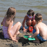Playing at the beach