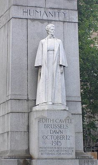 Memorial to Edith Cavell at St. Martin's Place, London