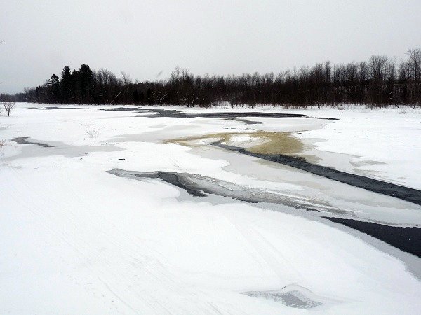 Ice on the Grasse River at Chamberlain Corners - Feb 1, 2011