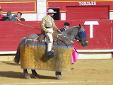 A bull fight in Spain.