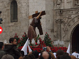 Holy Thursday Procession during Semana Santa in Burgos. Christ carrying the Cross.