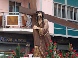 Holy Thursday Procession during Semana Santa in Burgos. Christ carrying the Cross.