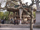 A merry-go-round on the street in Burgos.
