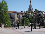 A nice view of a city street in Burgos.