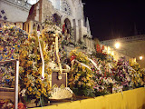 Flowers in front of the cathedral of Burgos.