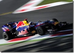 Vettel con la Red Bull nelle prove libere del gran premio d'Italia
