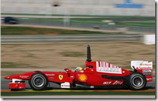 Massa ai test di Valencia del 2010