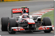 Button con la McLaren nelle prove libere del gran premio d'Australia