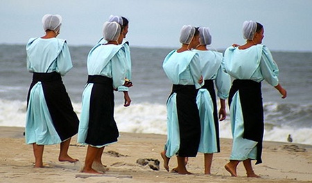 Amish hotties in swimwear at the beach. Watch out Sports Illustrated!