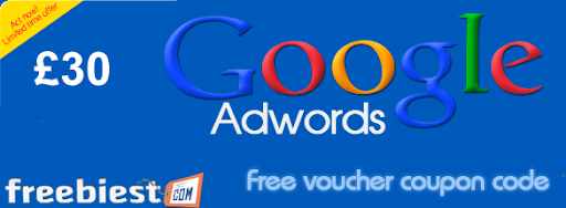 Free £30 Google Adwords Promotional Code November