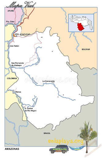 Mapa Vial del Estado Amazonas
