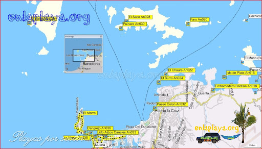 Puerto La cruz - desde Isla de Plata hasta El Morro