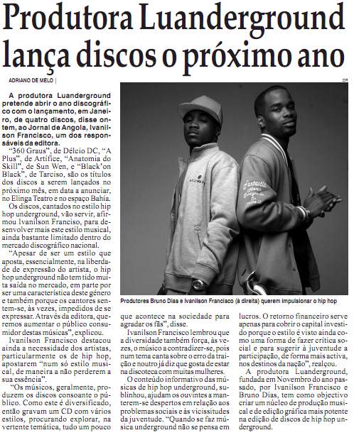 LuanderGround Vs Jornal de Angola