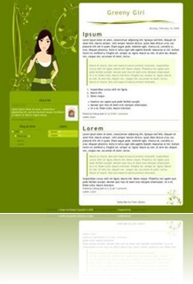 greeny girl blogger template