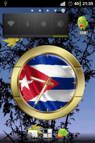 Cuba flag clocks