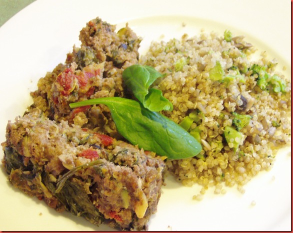 Meatloaf and quinoa 053