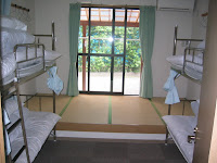 A room in the Miyanoura Portside Youth Hostel in Yakushima