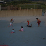 The kids at dusk at Hazard's Beach
