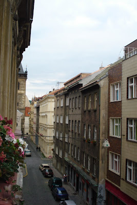 The view west from our apartment on Reznicka street
