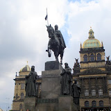 The statue to King Wenceslas is the heart of the square