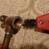 I got out all of the old pipe without damaging the threads, then I scrubbed it clean