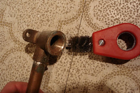 I got out all of the old pipe without damaging the threads, then I scrubbed it clean