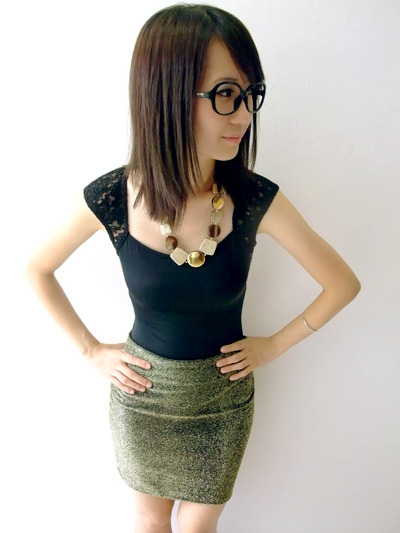 Dark Gold Mini Glitz