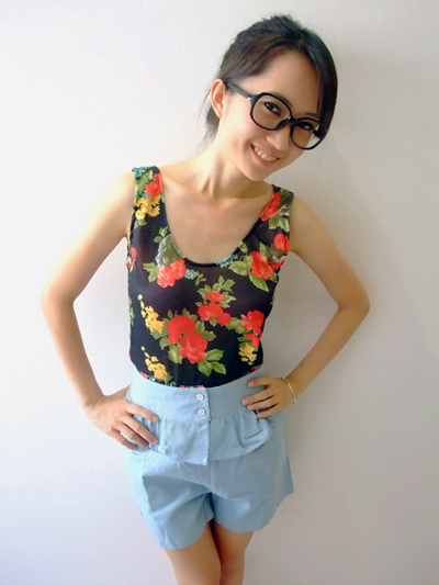 Blue Peplum Denim
