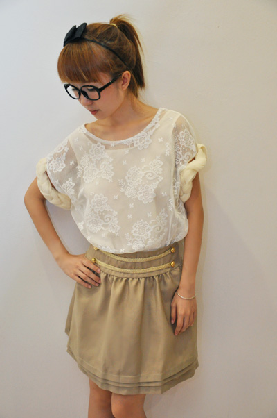 Brown Miya Military Skirt