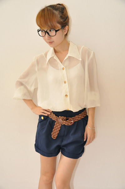 Navy Blue Chic Shorts