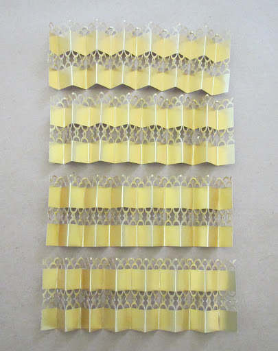 ...that allowed each strip to be accordion folded as shown above.