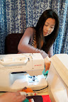 This was Jen's first time using a sewing machine. This was Jen's first time using a sewing machine.