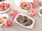 pressed leaves make a simple yet pretty table decoration.  There were lots of delicious apple treats!